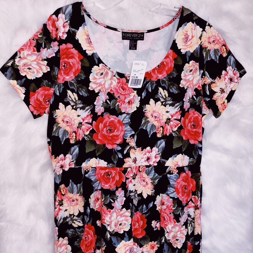 short black floral dress